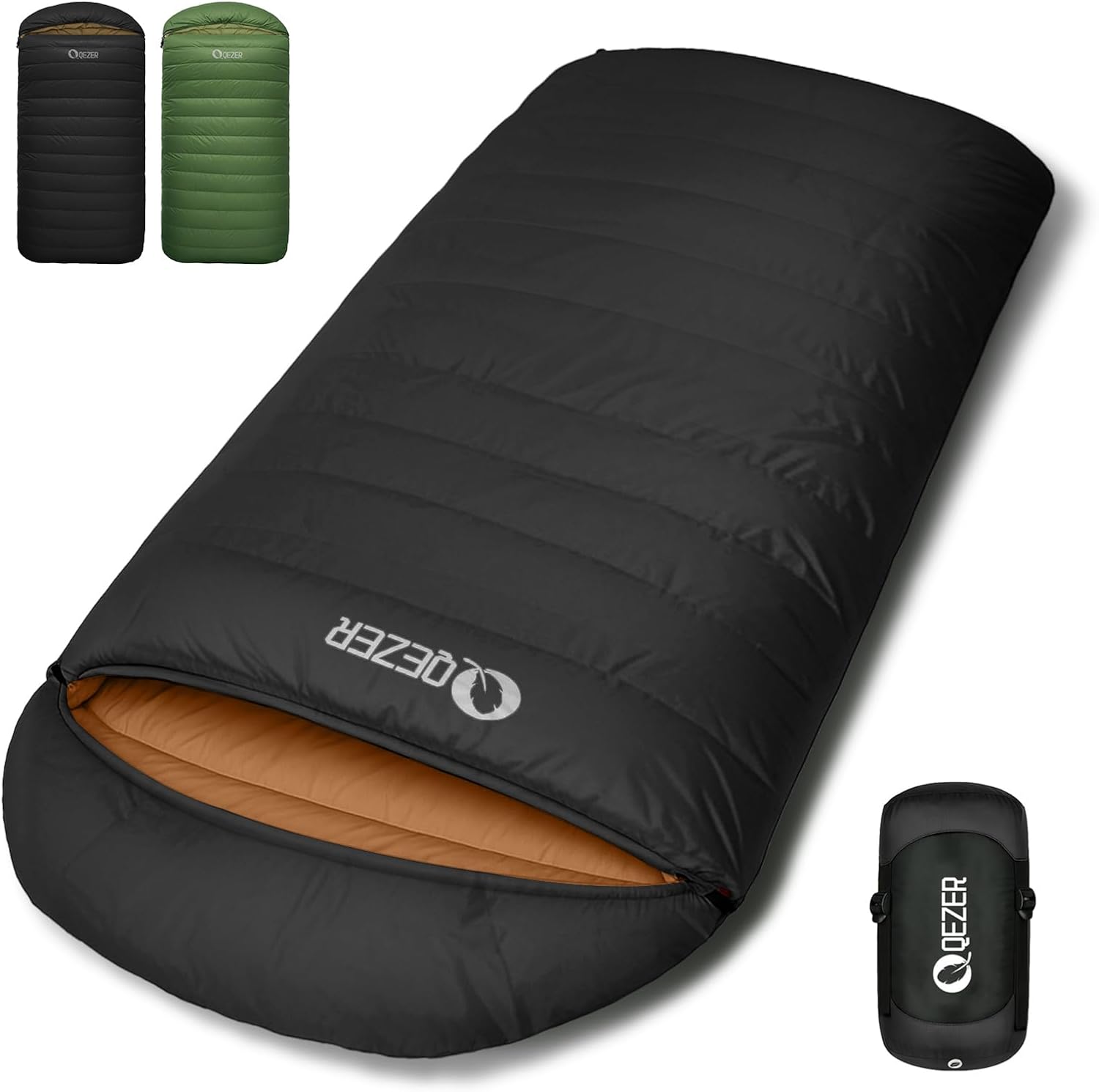 XXL-Daunenschlafsack 3–4 Jahreszeiten, extra großer Schlafsack 230 cm x 100 cm, leichter und warmer Daunenschlafsack, geeignet für Erwachsene, Outdoor-Camping, Wandern und Rucksackreisen