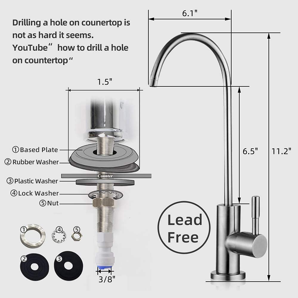 Geekpure 6-stufiges Umkehrosmose-Trinkwasserfiltersystem mit alkalischem pH + Remineralisierungsfilter -75GPD – Bild 7