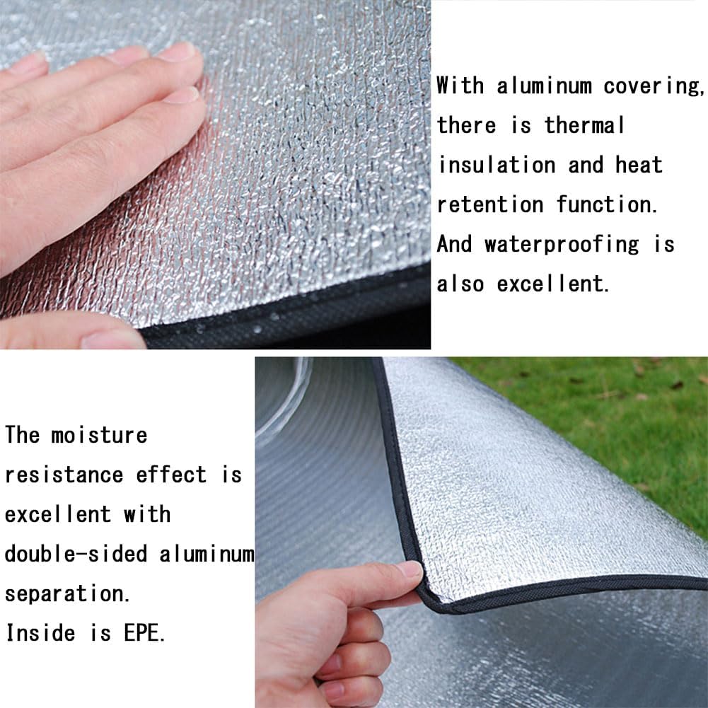 Aluminium-Schlafmatte, Schaumstoffmatten, Isomatte für Camping, isolierte Decke, faltbare Zeltmatte, Bodenmatte, Thermomatte, Thermodecke, Matte aus Aluminiumfolie und EPE, ultraleicht – Bild 4