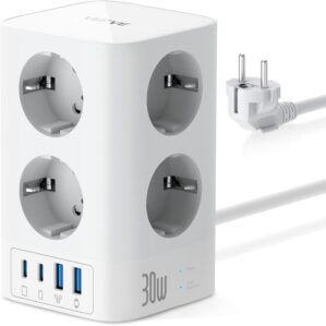 VEFVE Mehrfachsteckdose mit USB C 3...