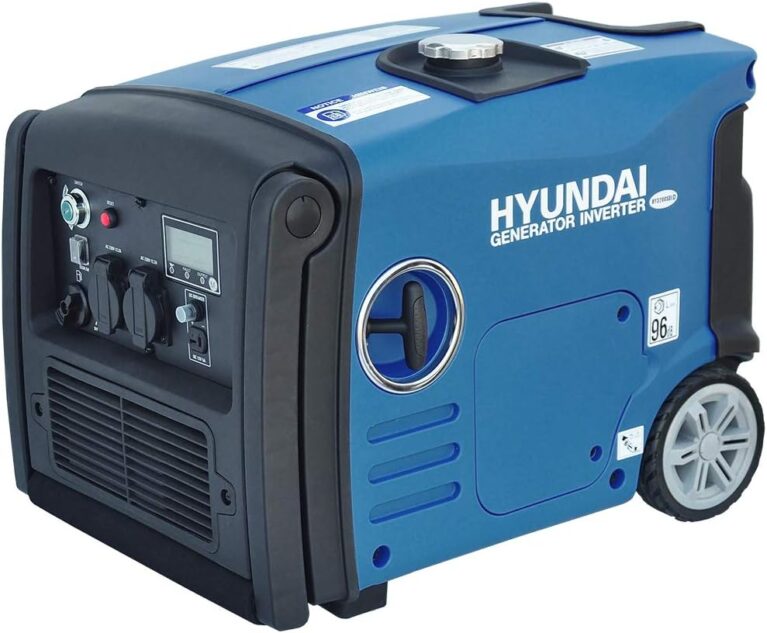 HYUNDAI Inverter-Generator HY3200SEi D (tragbarer Benzingenerator, Inverter-Stromerzeuger mit 3,2 kW Maximalleistung, Notstromgenerator, Generator)