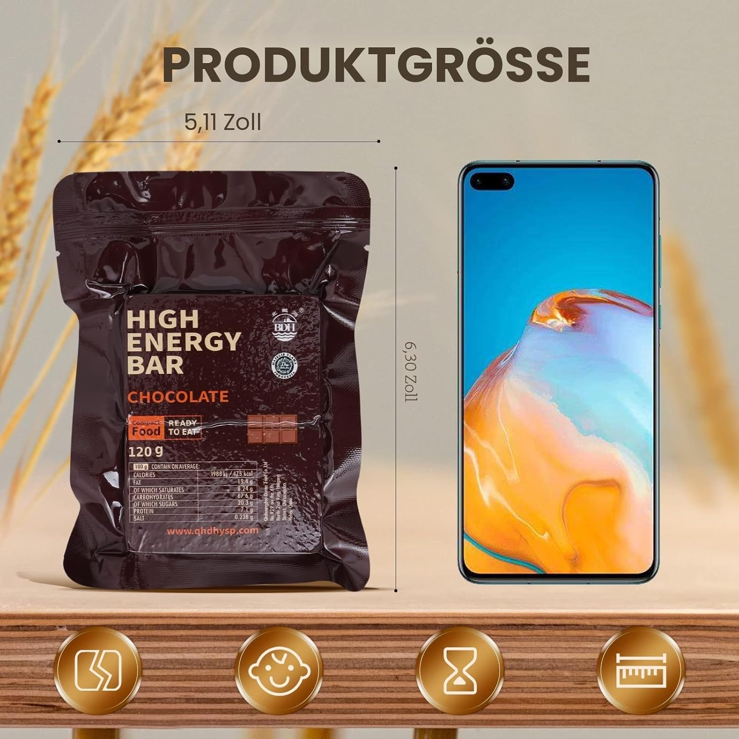 Notfall-Rationsriegel mit Schokoladengeschmack, Survival-Tabs für Outdoor-Camping, Notfall-Vorbereitungsset für Schneesturm, Erdbeben, Katastrophe, mit langer Selbstlebensdauer, 12er-Pack – Bild 5
