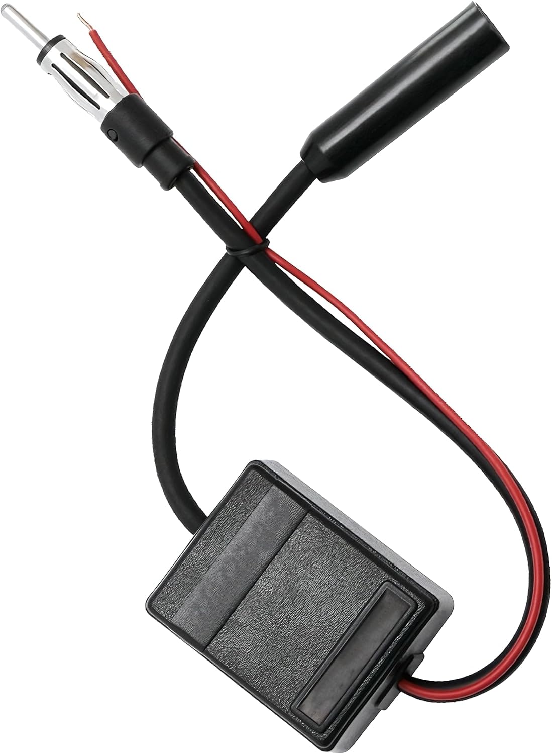 Retoo Autoradio-Antennenverstärker, universeller 12-V-Auto-FM-Signalverstärker mit hoher Verstärkung 16 dB, rauscharm, kompatibel mit DAB, AM LM-Verstärkung mit DIN-Adapter