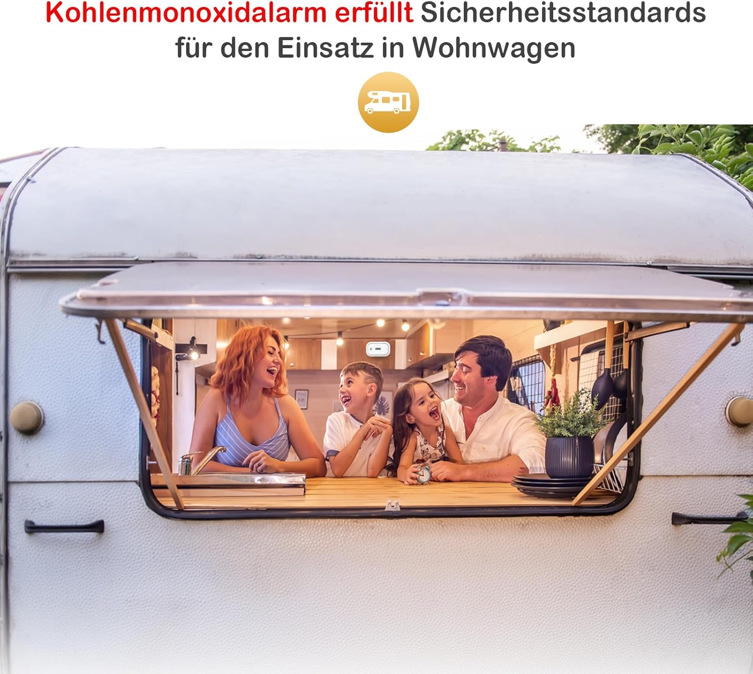 ZA326 H01 Kohlenmonoxidmelder, 10-Jahres-Batterie, tragbarer CO-Melder mit LCD-Display, zertifiziert nach EN 50291, 85 dB Alarmlautstärke, 1 Stück – Bild 5