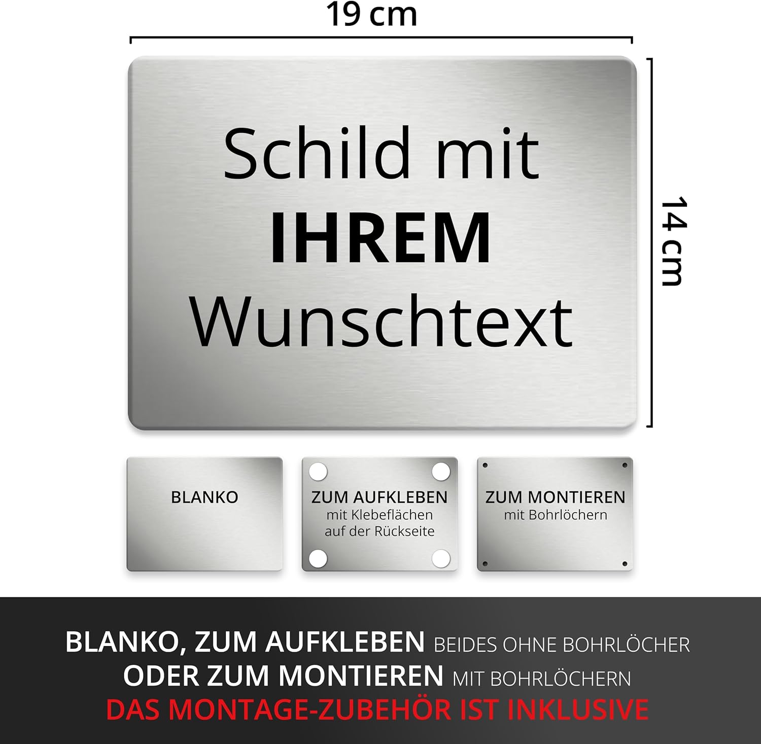 Schild selbst gestalten, individuelles Schild für den Außenbereich als Name, Hausnummer & Straßenname, Hausnummernschild, Namensschild, Firmenschild, personalisiert & wetterfest – Bild 5