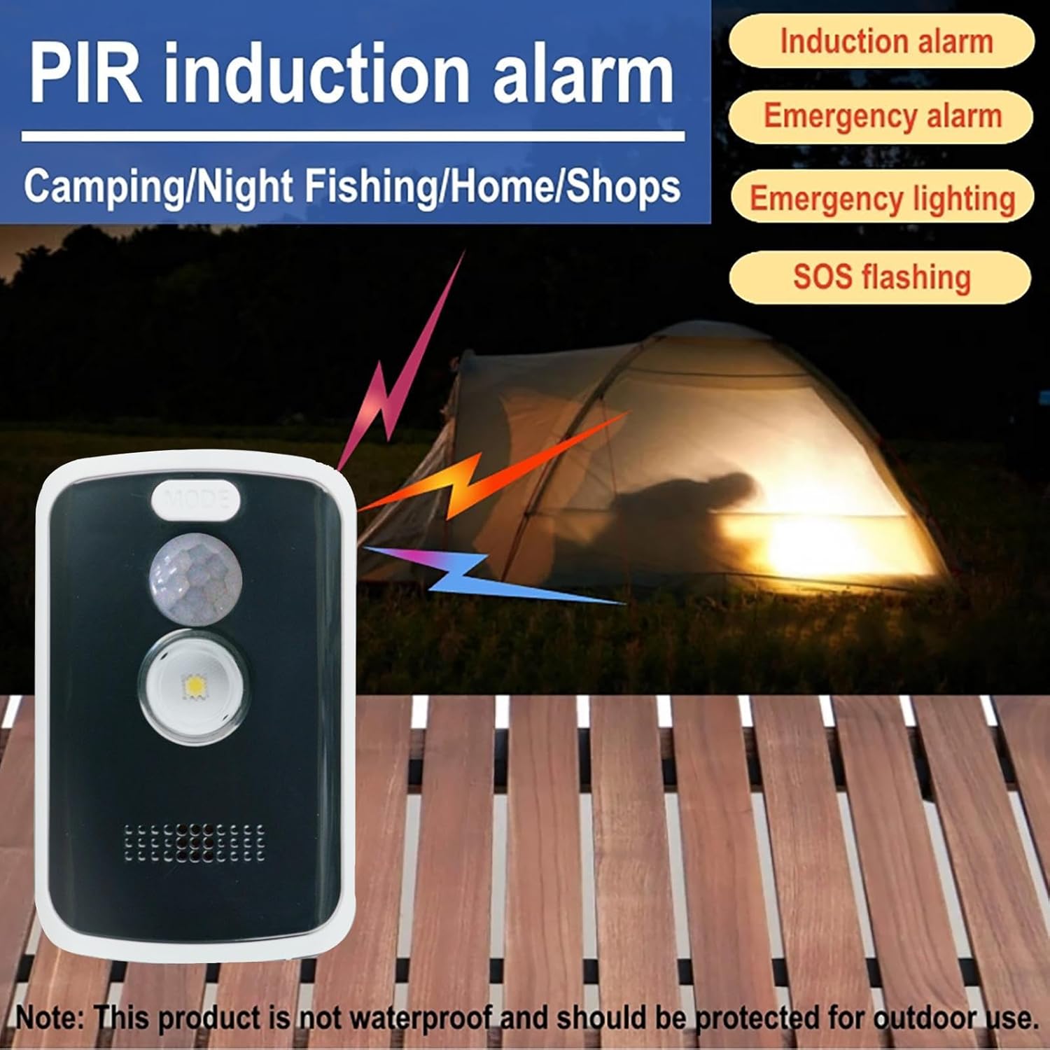 bewegungsmelder alarm perimetral alarm camping outdoor alarm kabellos diebstahl alarm mit mehreren modi einfache sicherheitsgerät nachtschutz viag – Bild 9