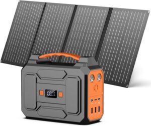 Powkey Power Station mit Solarpanel...