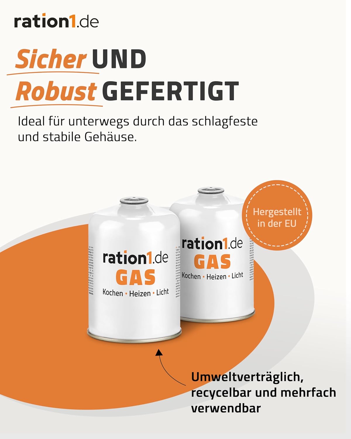 4 x Gaskartusche je 450 g, Gaskartuschen-Set von ration1, EN 417 Schraubkartusche, Ventilkartusche, Butan-Propan-Kartusche mit Gewinde für Campingkocher – Bild 7