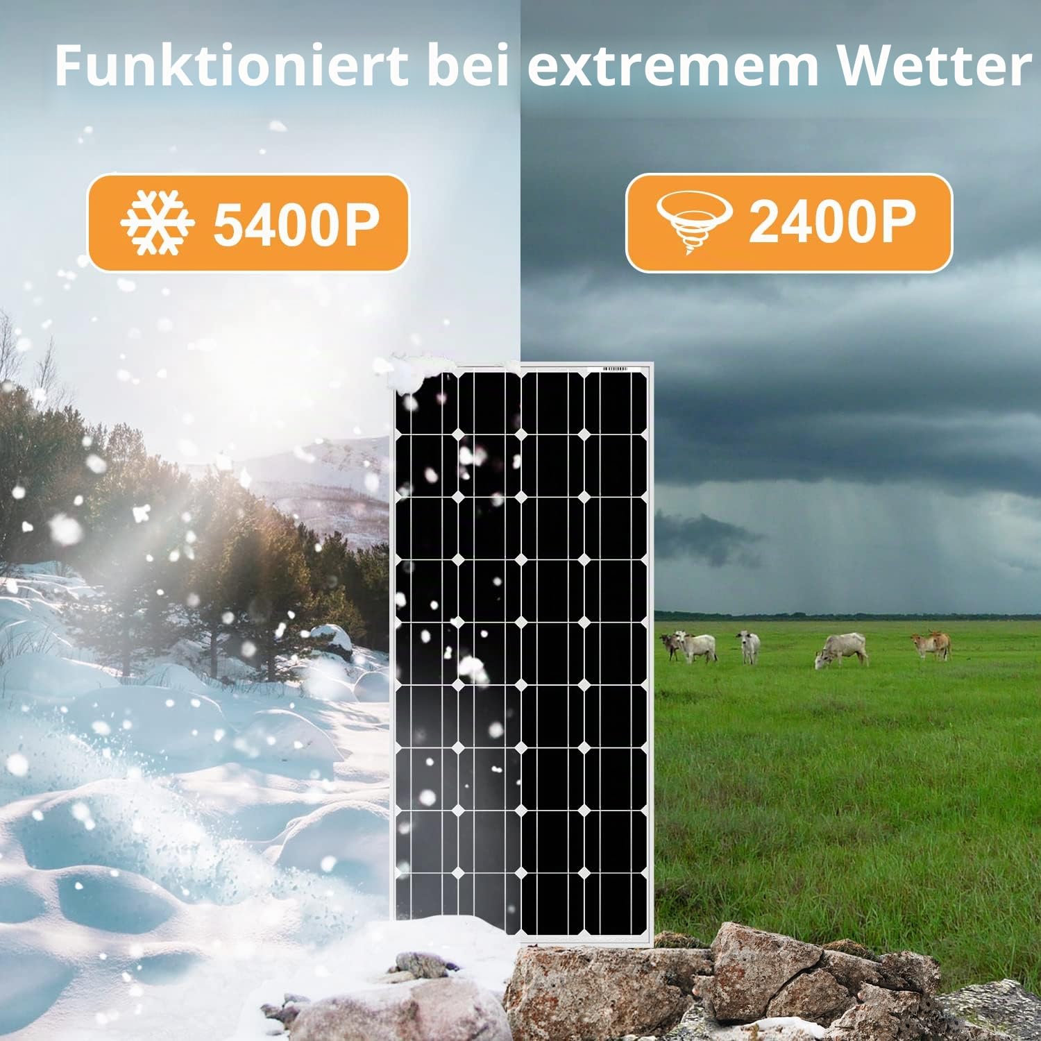 Dokio 100 W Solarpanel 12 V monokristallin – Solarpanel 100 Watt ideal für Wohnmobil, Camping, Gartenhaus – Bild 6