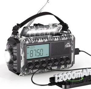 Kurbelradio mit 12000 mAh Akku, wie...