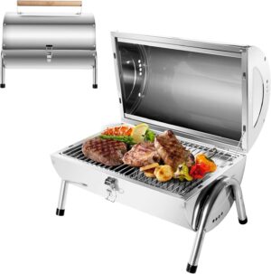 Edelstahl Klappgrill Holzkohlegrill...
