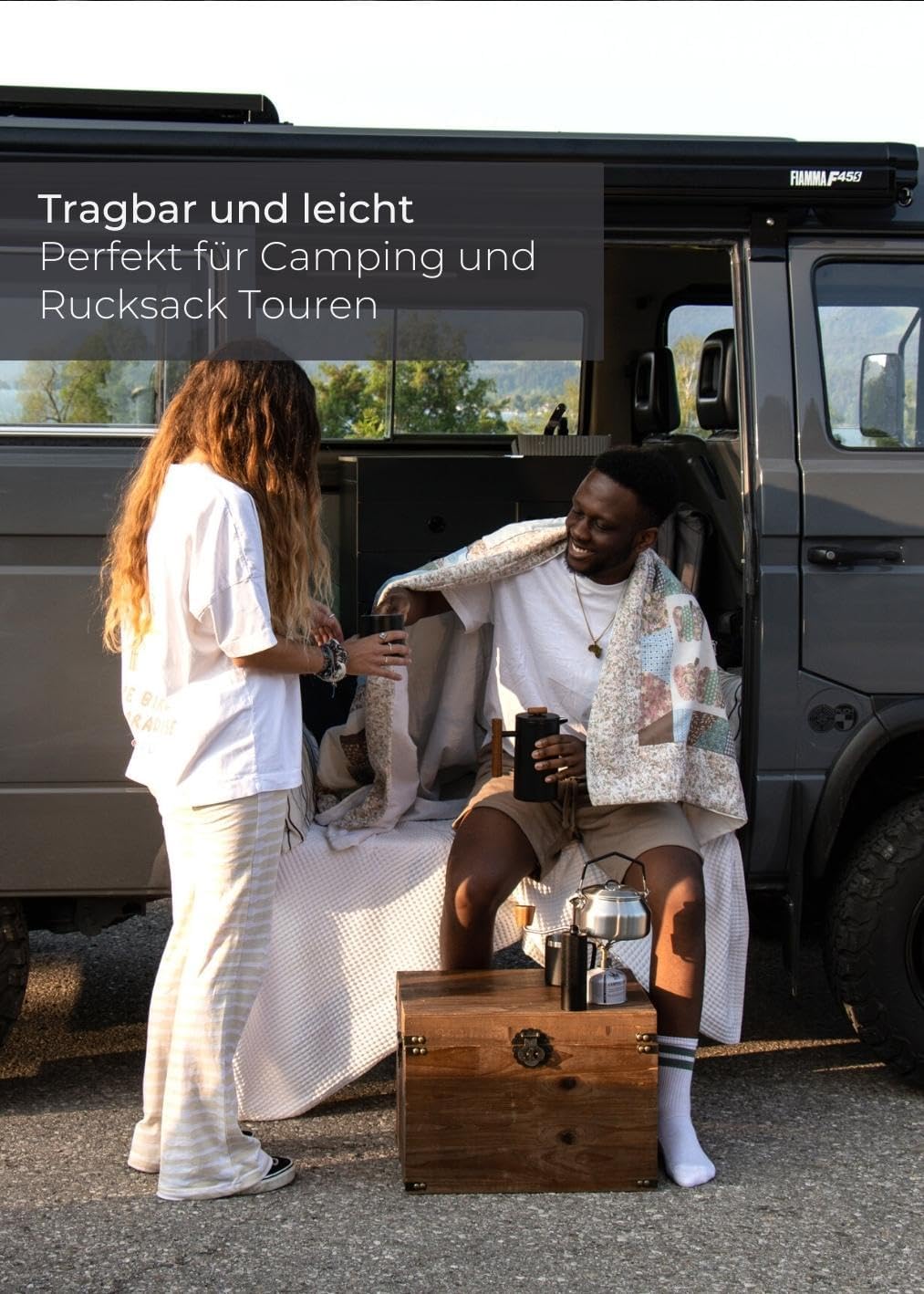 LAMBDA COFFEE GEYSIR Wasserkocher 1 Liter Edelstahl mit nur 290 g I Teekanne I Tragbarer Camping-Wasserkocher 1000 ml I Camping-Wasserkocher – Bild 5