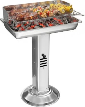 TLGREEN Edelstahl Holzkohlegrill we...