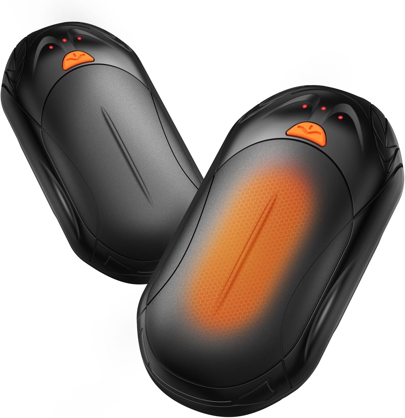 BOSONER Handwärmer, elektrischer Taschenwärmer, wiederaufladbar: 2er-Set, 6000 mAh elektrischer Handwärmer, USB wiederaufladbar, tragbarer Taschenwärmer, ideales warmes Geschenk für Männer und Frauen