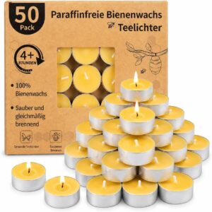 LETINE Packung mit 50 Teelichtern a...