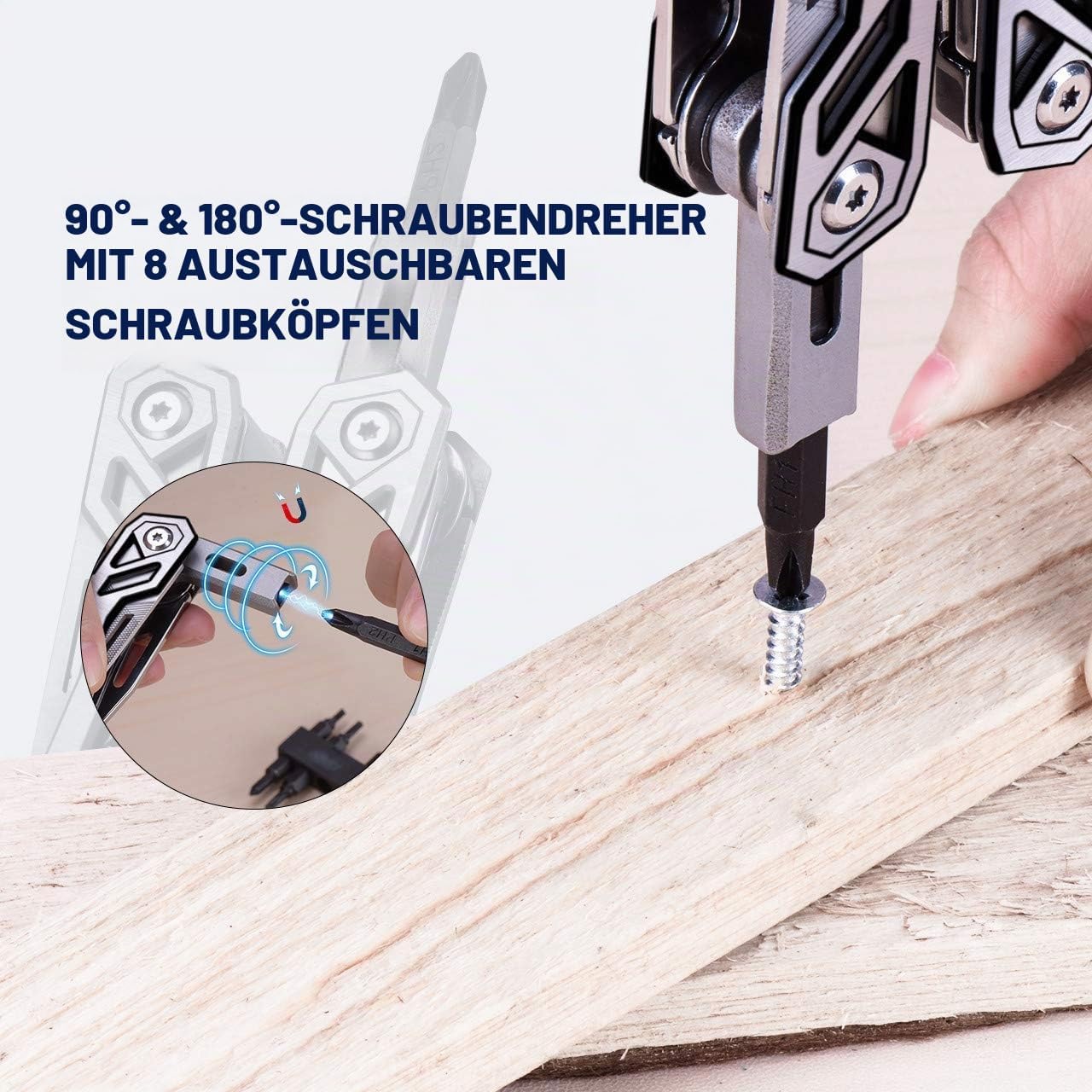 Bibury 21-in-1-Multitool-Zange, Silber – Bild 5