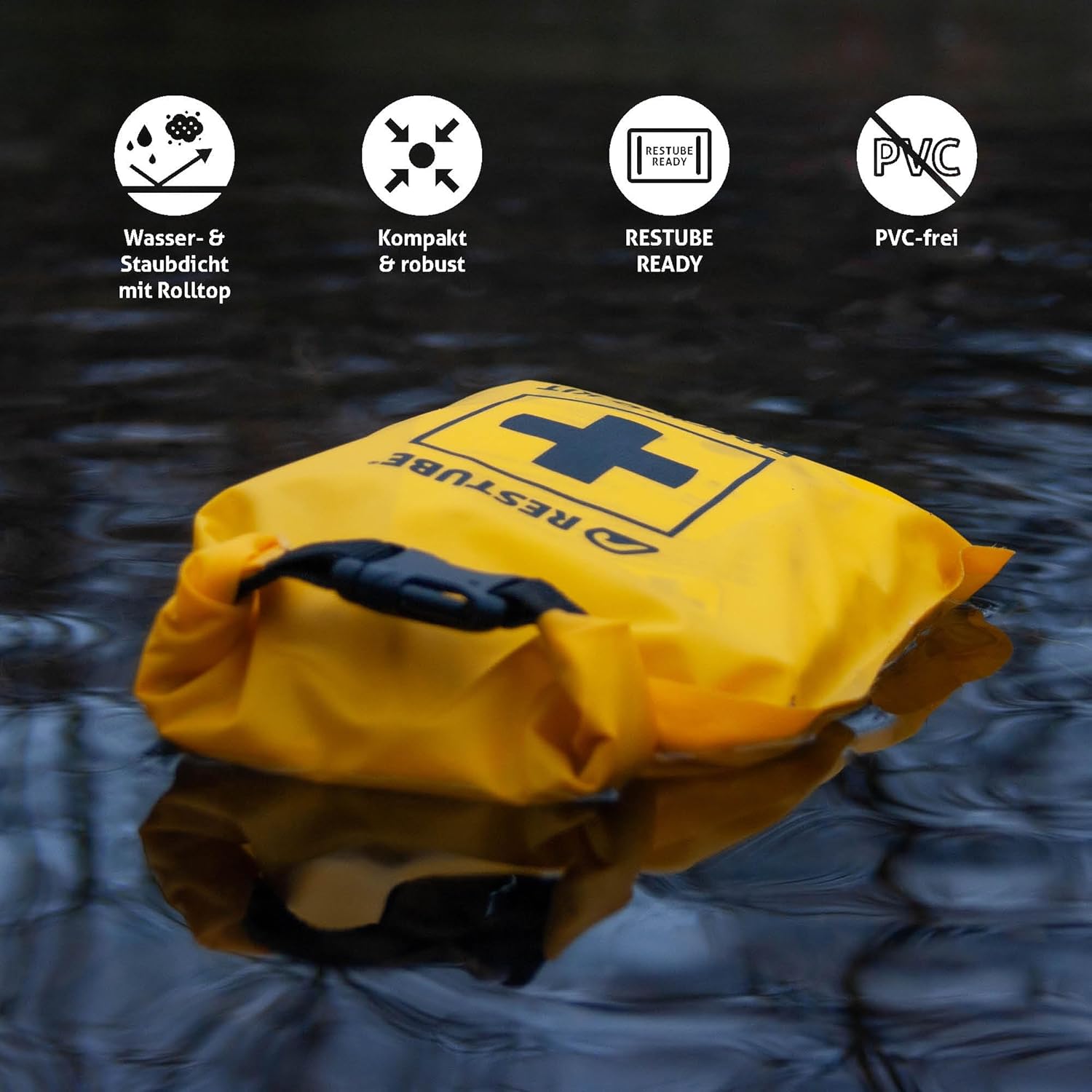 Restube Erste-Hilfe-Set – für Wassersport und Outdoor – wasserdichtes Erste-Hilfe-Set, Reise-Gadgets für Reisen, Camping, Wandern, Kinder, Auto, Fahrrad – Reiseutensilien, Erste-Hilfe-Set, 33-teilig – Bild 2