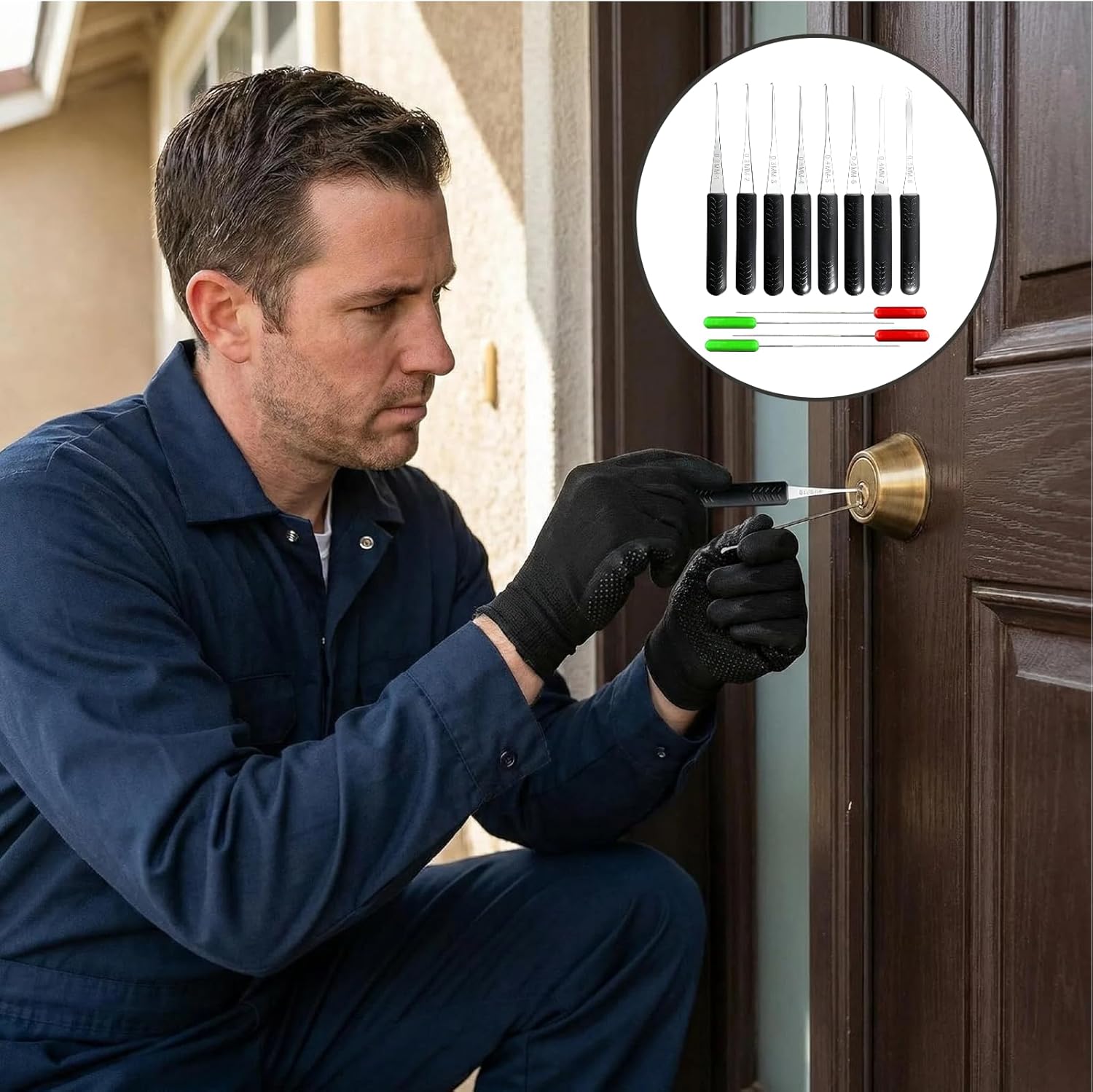 12-teiliges Schlüsselentfernungs-Werkzeugset für kaputte Schlüssel, Präzisions-Schlossreparatur-DIY-Set für Heimwerker und professionelle Schlosser, hochwertig und effizient – Bild 6