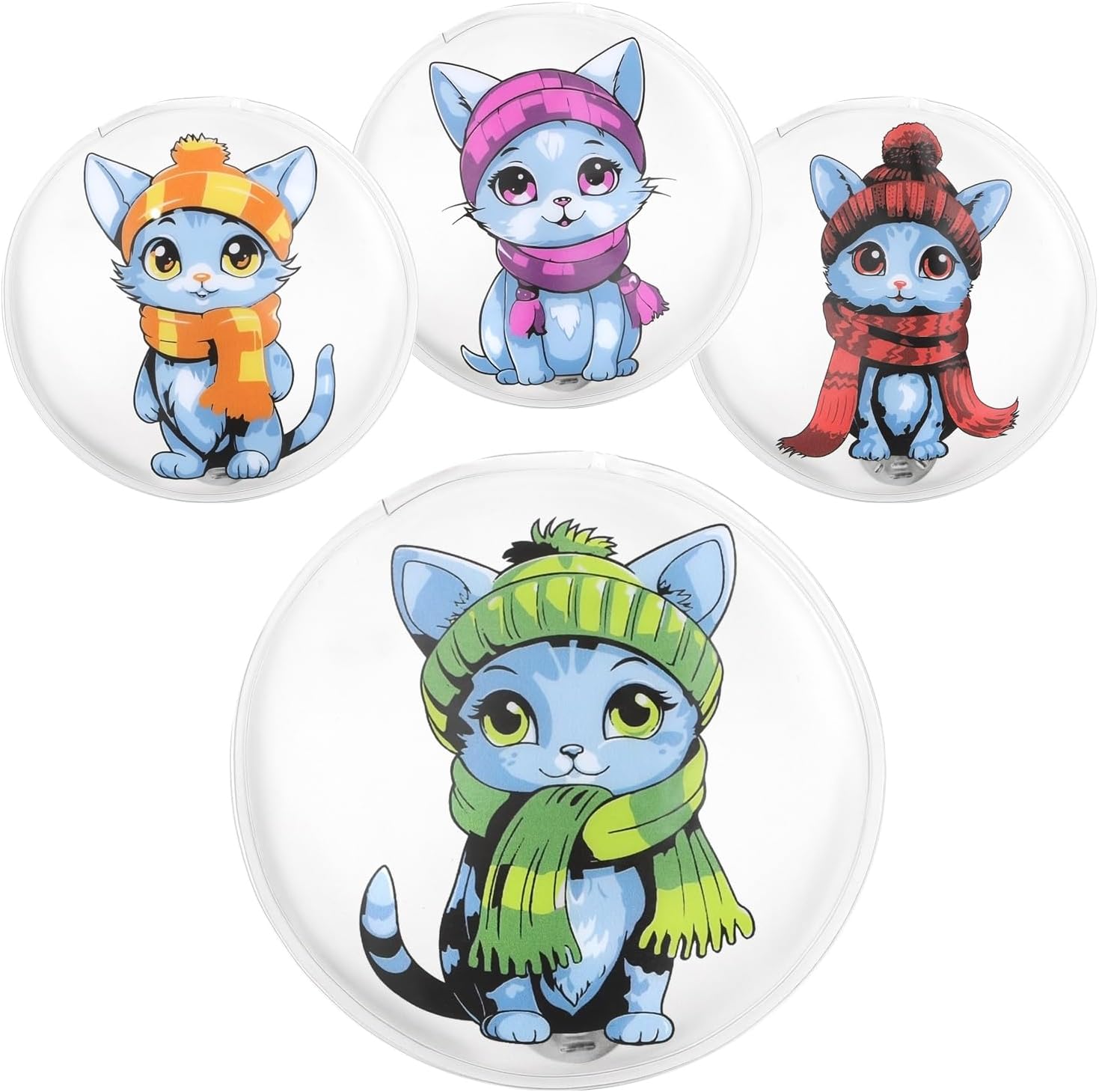 com-four® Taschenwärmer, wiederverwendbarer Handwärmer mit tollen Motiven für Kinder, Wärmekissen für kalte Tage und unterwegs, Wärme-Schnappkissen