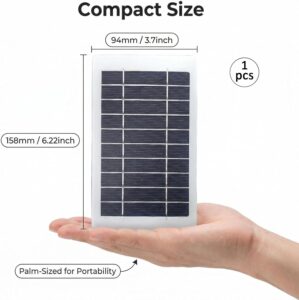 2W 5V Solarpanel mit USB-Anschluss,...