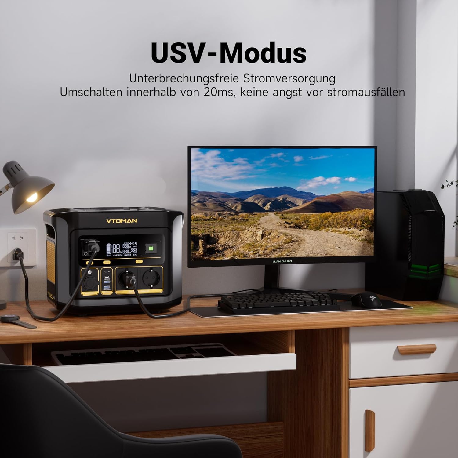 VTOMAN FlashSpeed 600 Tragbares Kraftwerk 600 W (Spitze 1200 W) – 499 Wh Solargenerator LiFePO4-Stromgenerator, mobiler Stromspeicher, 100 W USB-C, 60 Min. Schnellladung 0–80 % für Camping, Angeln, Wohnmobil – Bild 7