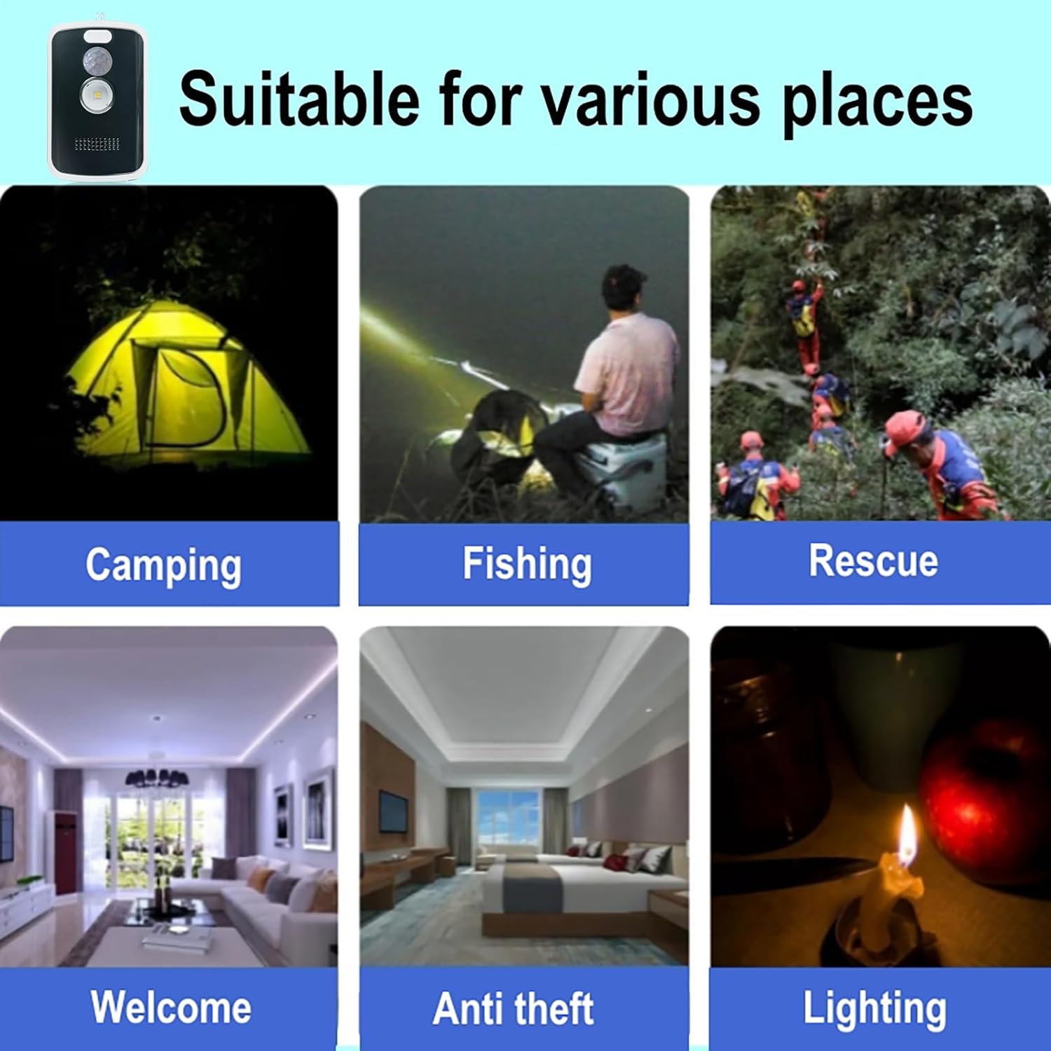 bewegungsmelder alarm perimetral alarm camping outdoor alarm kabellos diebstahl alarm mit mehreren modi einfache sicherheitsgerät nachtschutz viag – Bild 8