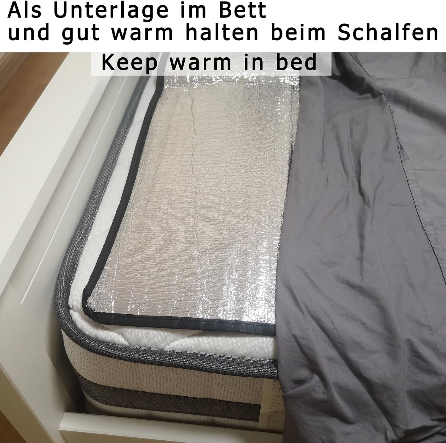 Aluminium-Schlafmatte, Schaumstoffmatten, Isomatte für Camping, isolierte Decke, faltbare Zeltmatte, Bodenmatte, Thermomatte, Thermodecke, Matte aus Aluminiumfolie und EPE, ultraleicht – Bild 6