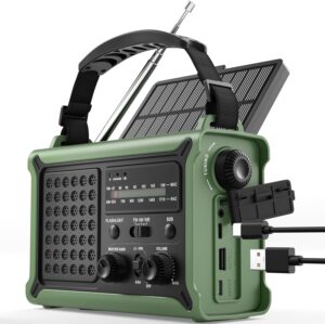 ROCAM Kurbelradio, 12000 mAh Notfal...
