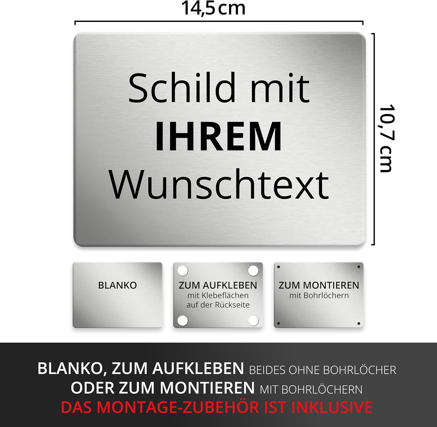 Schild selbst gestalten, individuelles Schild für den Außenbereich als Name, Hausnummer & Straßenname, Hausnummernschild, Namensschild, Firmenschild, personalisiert & wetterfest – Bild 6