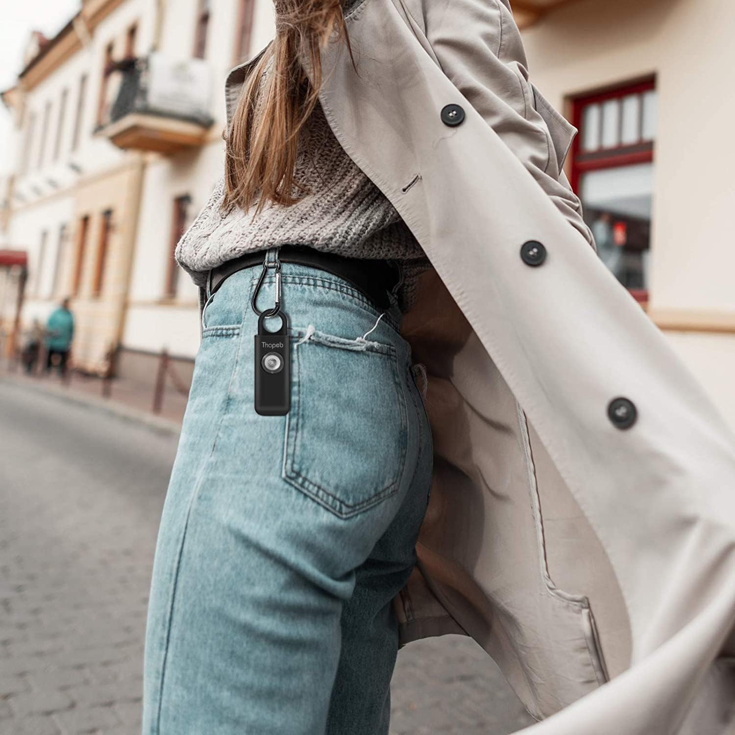Der Original-Selbstverteidigungssirenen-Schlüsselanhänger für Frauen, persönlicher Alarm und Schlüsselanhänger für Frauen, Sicherheitsalarm mit Stroboskoplicht und Schlüsselanhänger, hilft älteren Menschen – Bild 7