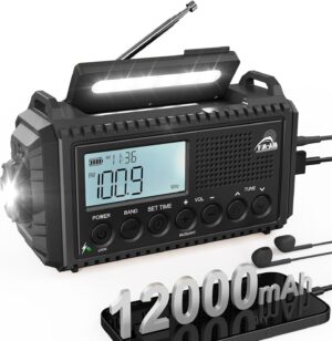 Kurbelradio mit Solar & 12000-...