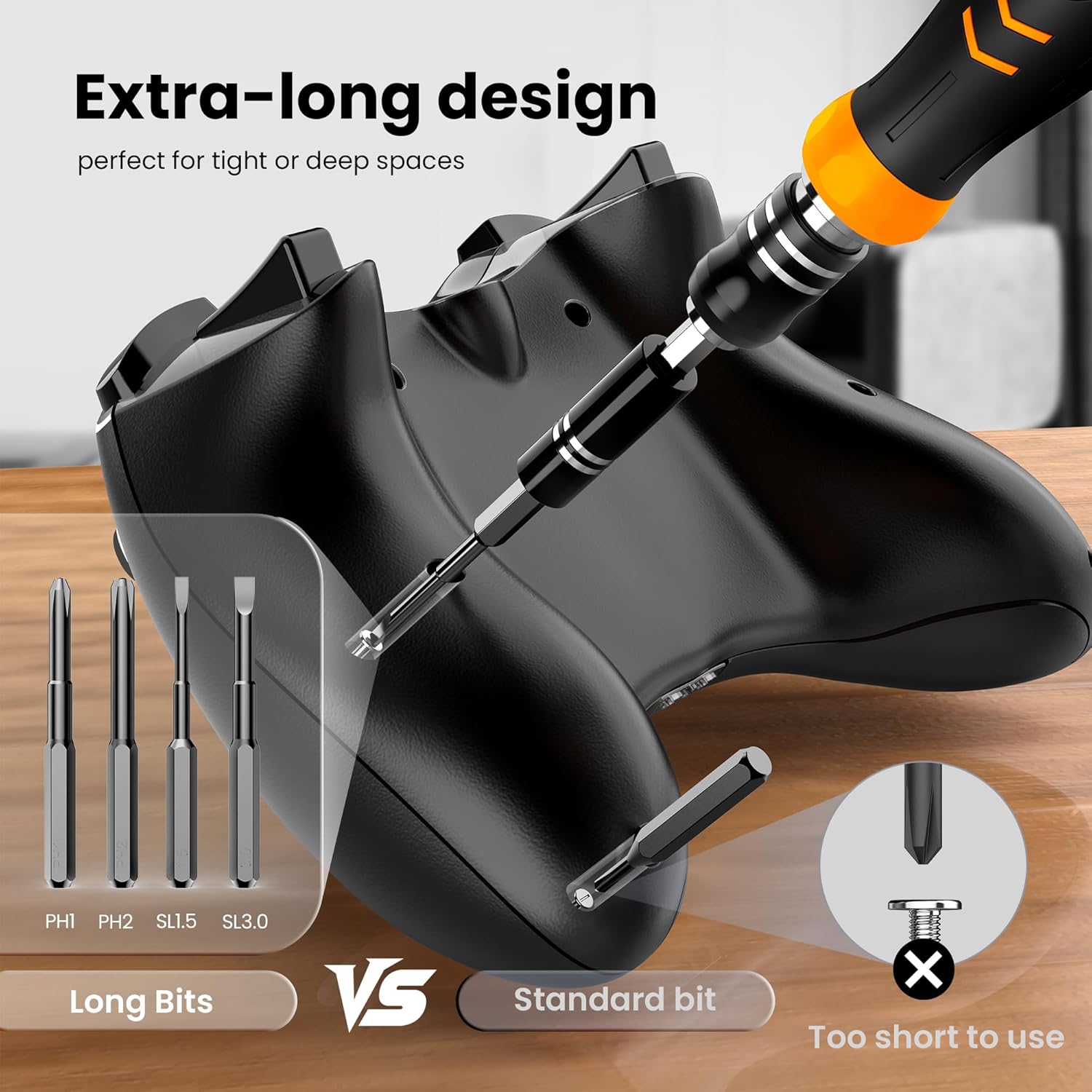 JOREST 115-in-1 Präzisionsmechaniker-Schraubendreher-Set, Geschenk zum Vatertag, Geschenkwerkzeug für Männer, magnetisches Reparaturwerkzeug-Set für PC, Laptop, iPhone, MacBook, PS5, Xbox, Switch, Brille – Bild 8