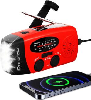 iRonsnow Notfall-Solarradio, tragba...