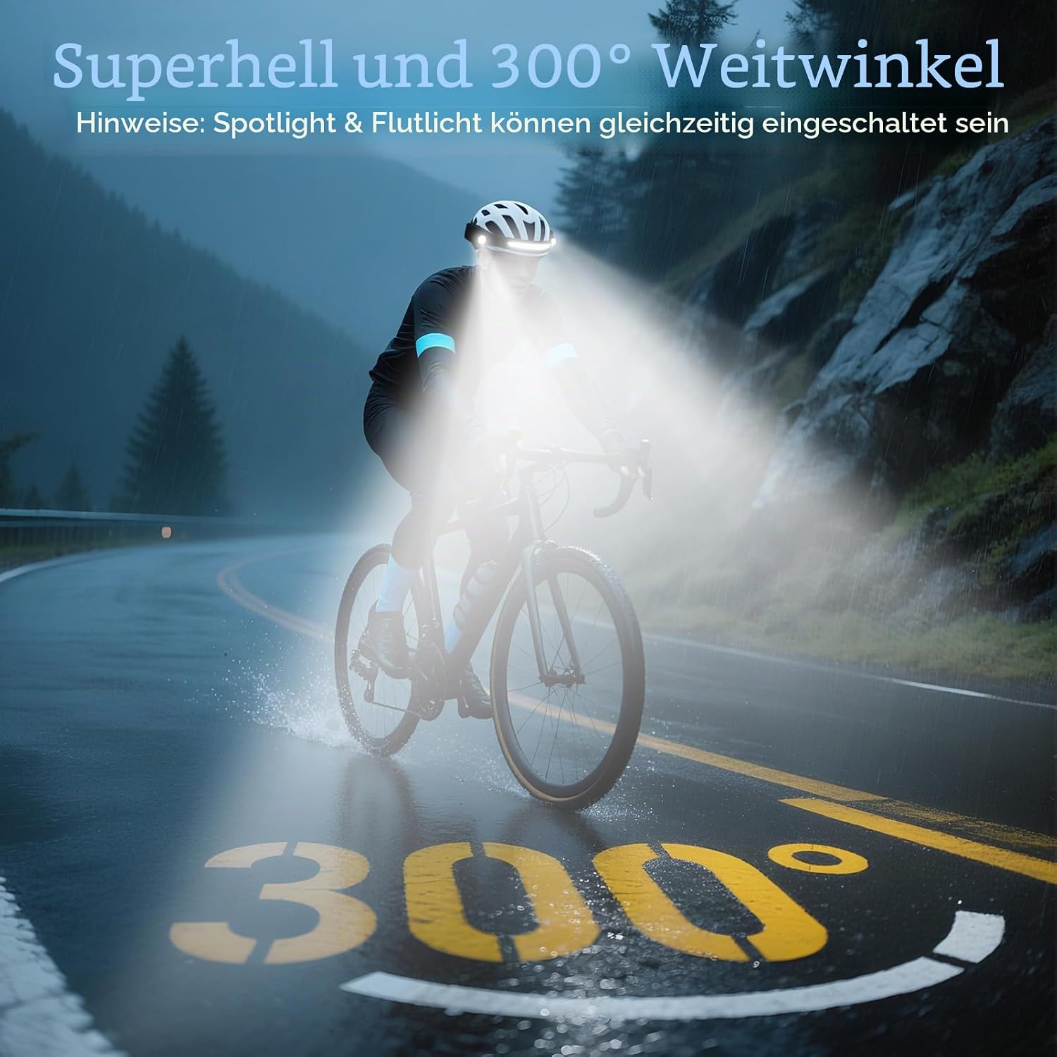 Stirnlampe LED wiederaufladbar 2 Stück mit rotem Licht 2 x PE 260° Breitstrahl Stirnlampe wiederaufladbar 8 Modi verstellbar IPX5 wasserdicht Stirnlampen für Erwachsene Kinder Joggen leicht – Bild 2