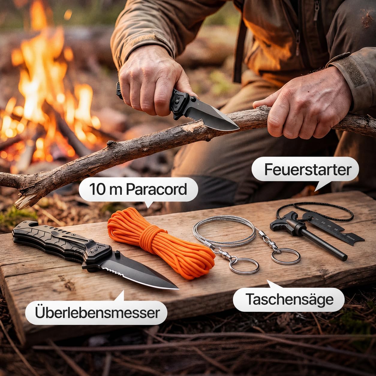 Baytiz Survival Kit und Erste-Hilfe-Set, mit Wasserfilter-Strohhalm und Outdoor-Ausrüstung, Militärrucksäcken, Zubehör für Camping, Wandern, Radfahren, Auto-Gadget für Männer und Kinder – Bild 3