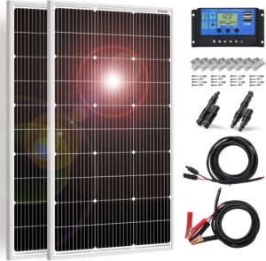 DOKIO Solarpanel 100 W 2 Stück (20...