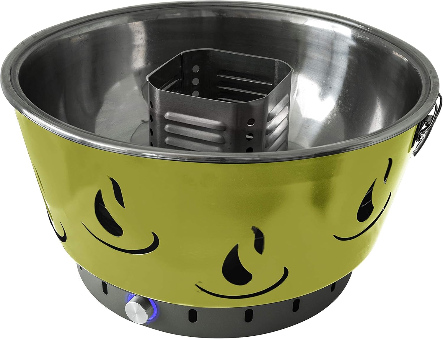 JAK BBQ Airbroil XL J 101 Holzkohlegrill, gelber Tischgrill, Holzkohlegrill mit regulierbarer Belüftung, inklusive Transporttasche, Outdoor-Campinggrill – Bild 5