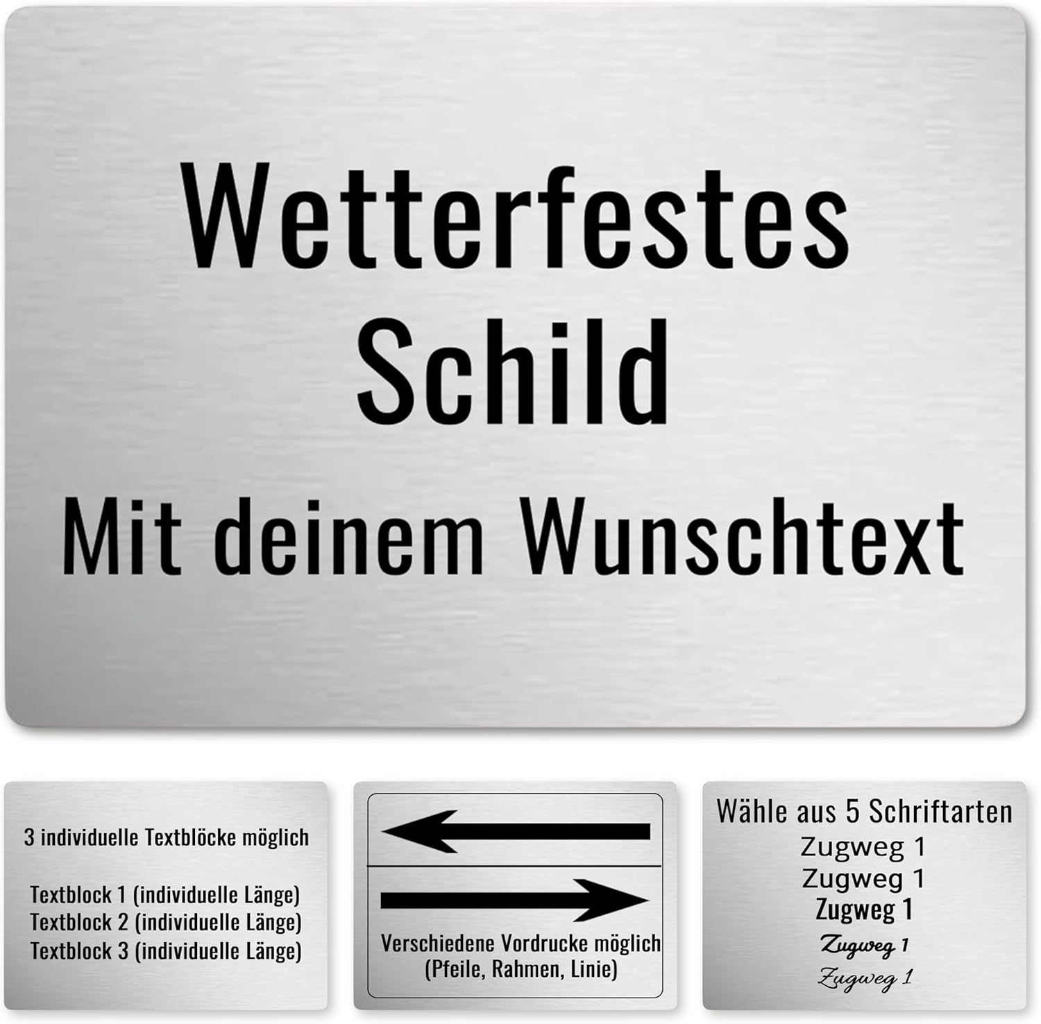 Schild selbst gestalten, individuelles Schild für den Außenbereich als Name, Hausnummer & Straßenname, Hausnummernschild, Namensschild, Firmenschild, personalisiert & wetterfest – Bild 8