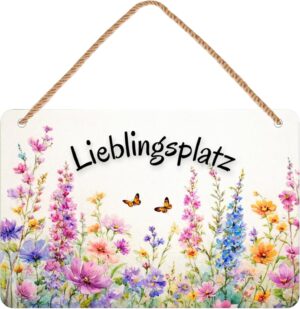 Lieblingsplatz Schild Gartenschilde...