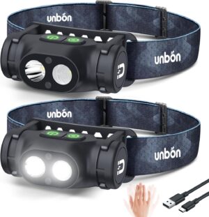 UNBON LED wiederaufladbare Stirnlam...