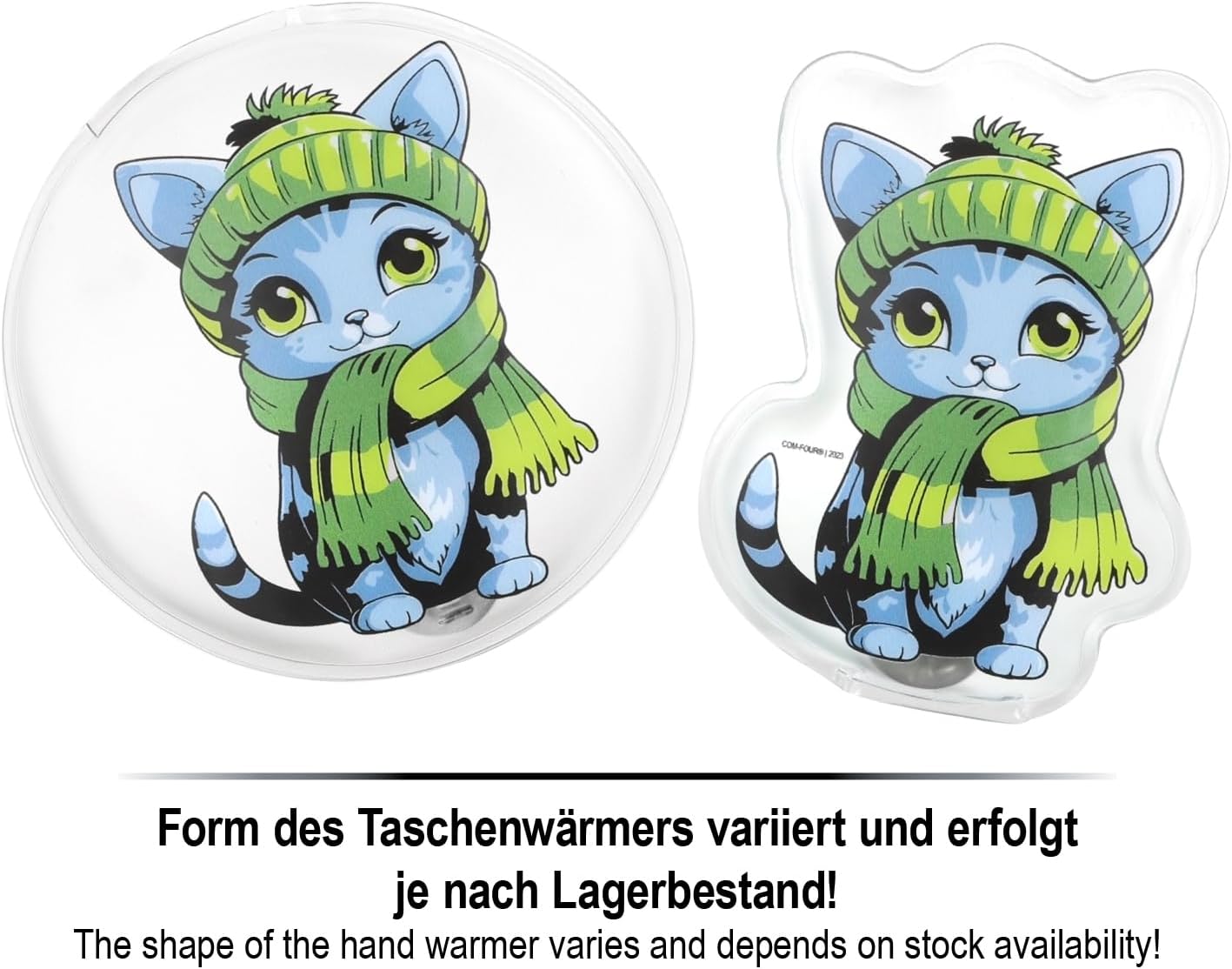 com-four® Taschenwärmer, wiederverwendbarer Handwärmer mit tollen Motiven für Kinder, Wärmekissen für kalte Tage und unterwegs, Wärme-Schnappkissen – Bild 4