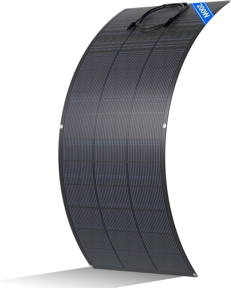 ECO-WORTHY 200 W flexibles Solarpanel ETFE 18BB 25 % hohe Umwandlung für Balkon, Wohnmobil, Boot, Dach, Camping, Haus, Yacht, unebene Oberflächen