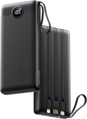 VRURC Powerbank 20000 mAh mit Kabel...