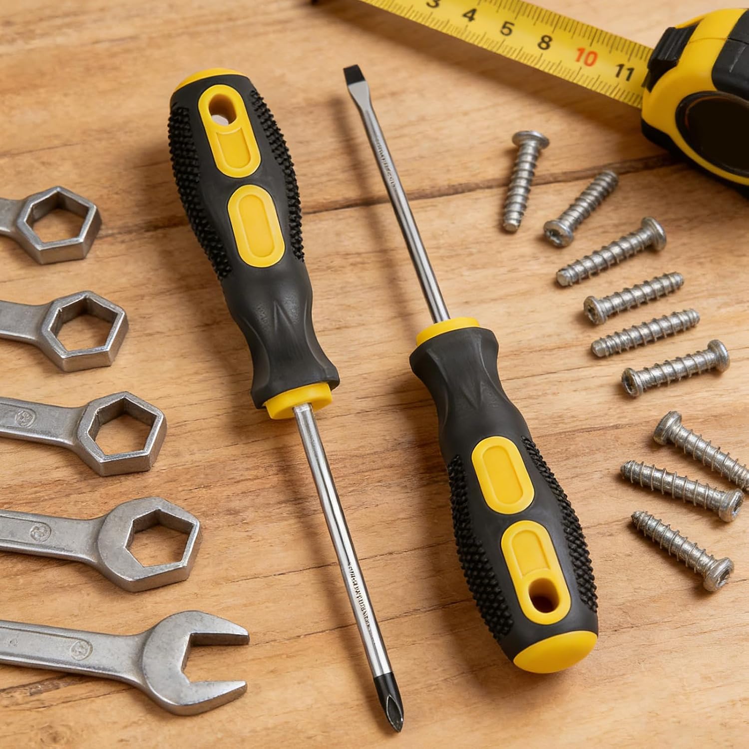 Schraubendreher-Set – tragbare Sicherheitswerkzeuge 2-teilig | Bohrer-Set für tragbaren Schraubendreher – für manuelle , Heimwerker, Haus, Büro, Werkstatt und Wartung – Bild 3