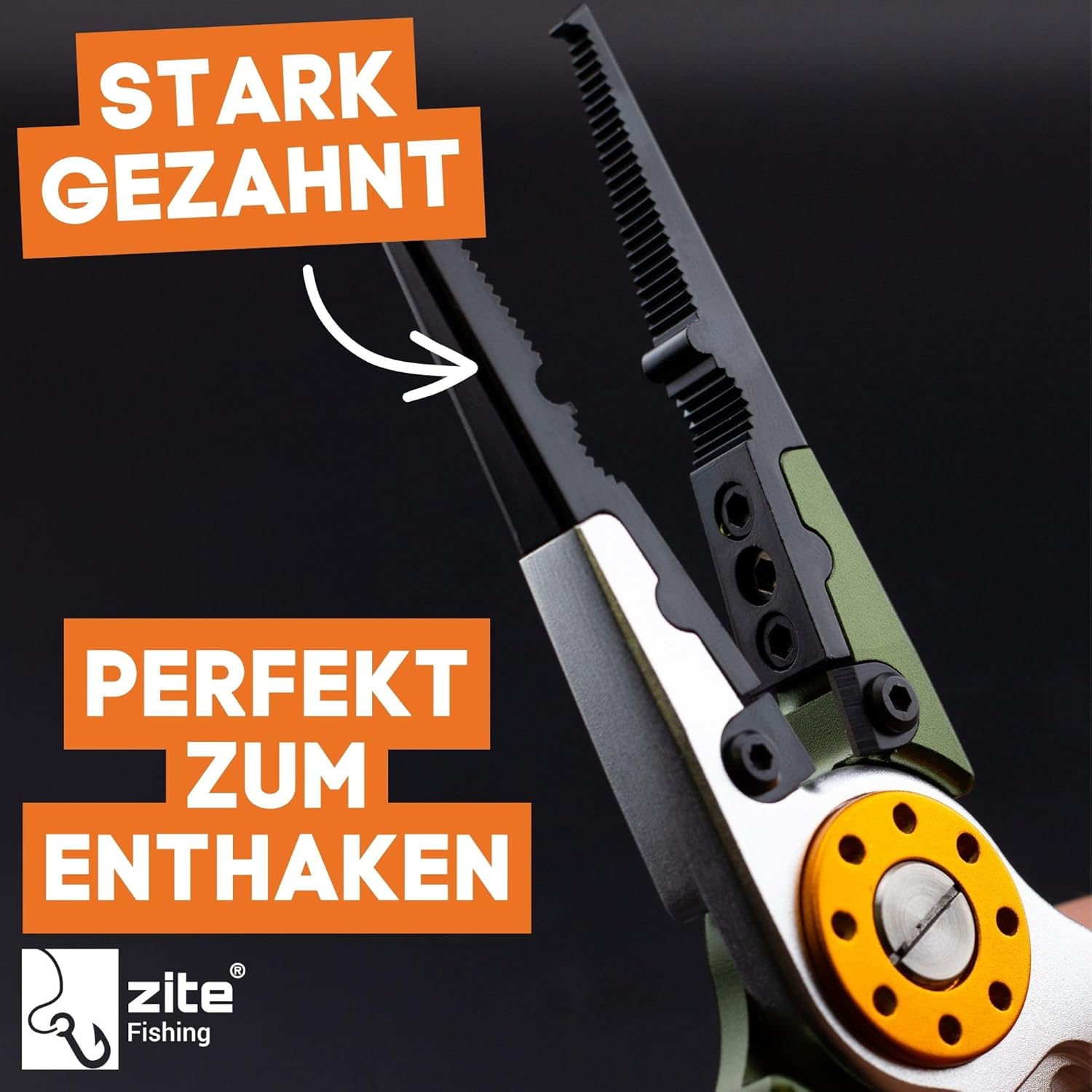 Zite Fishing Multi-Angelzange, Hakenentferner als Angelwerkzeug – Sprengringzange, Hakenentferner, Zange, Schnurschneider und mehr mit Tasche, Hakenentferner Angeln, Angelzange, Angelhakenentferner, Angelzange Angeln – Bild 2
