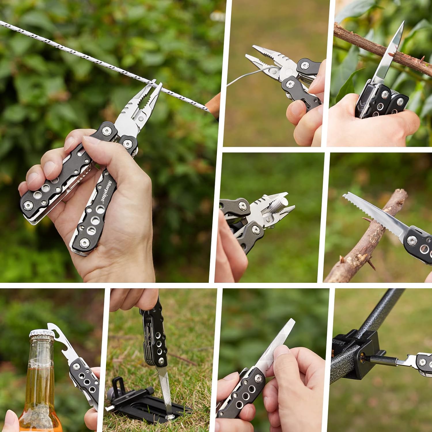 Morpilot Multitool mit Gürtelclip-Tasche, Multitool-Mehrzweckzange – Bild 6