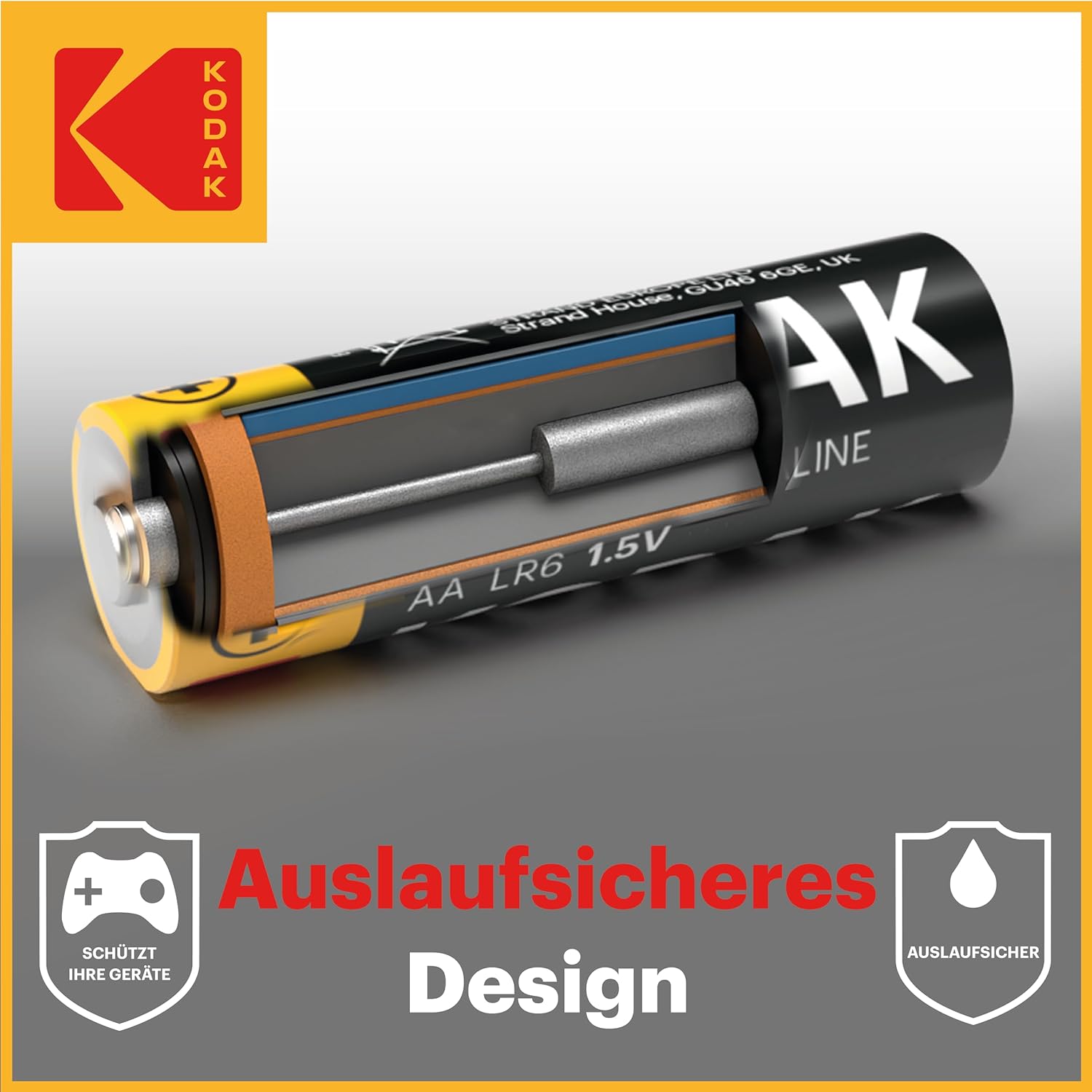 Kodak Xtralife 60er-Pack AAA-Batterien, Triple-A-Batteriepack, LR03 Alkaline 1,5 V, 10 Jahre Haltbarkeit, ideal für Geräte mit hohem Stromverbrauch, 6x mehr Leistung, kunststofffreier Karton – Bild 8