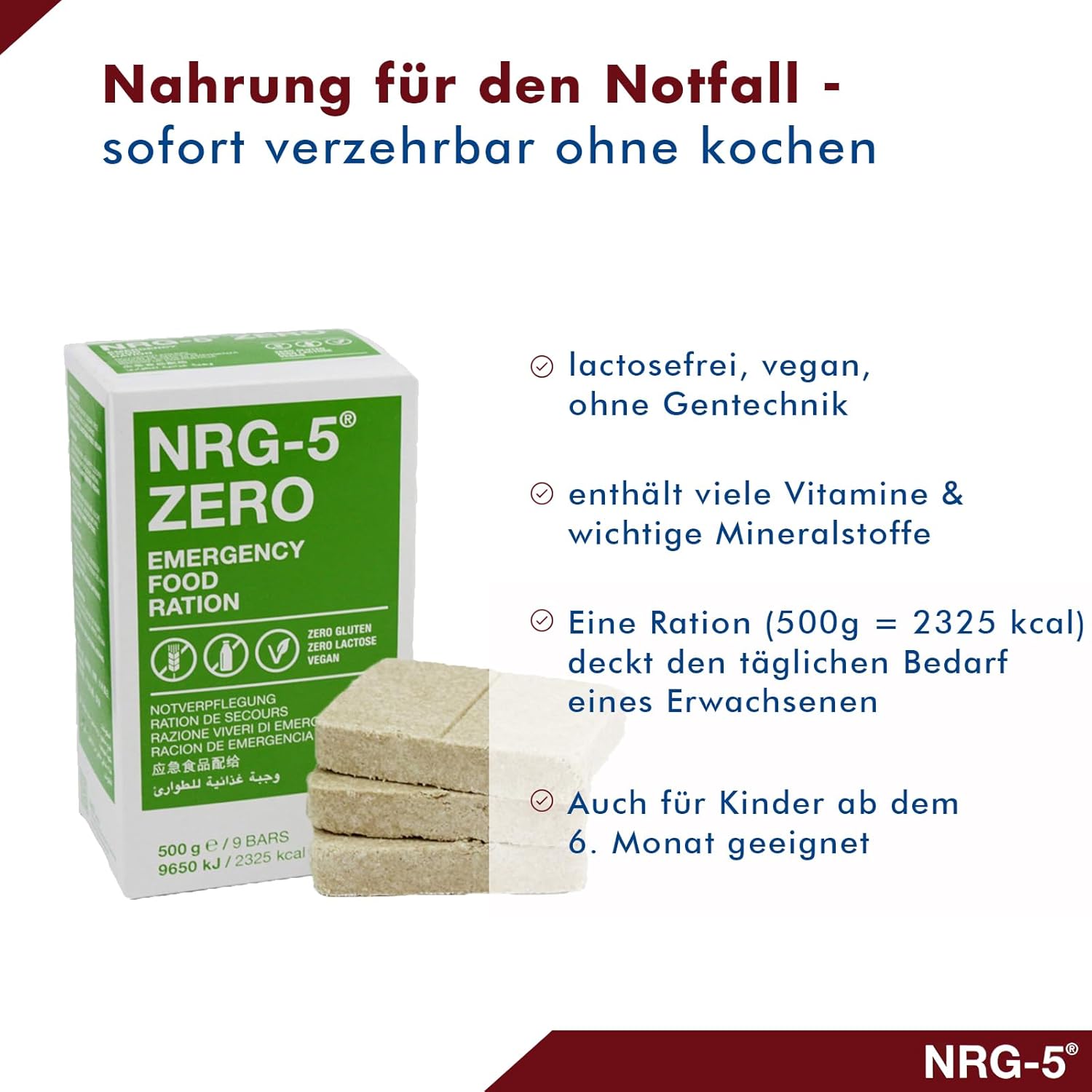 Emergency Food NRG-5® Zero Emergency Food Ration, glutenfrei – Bild 4