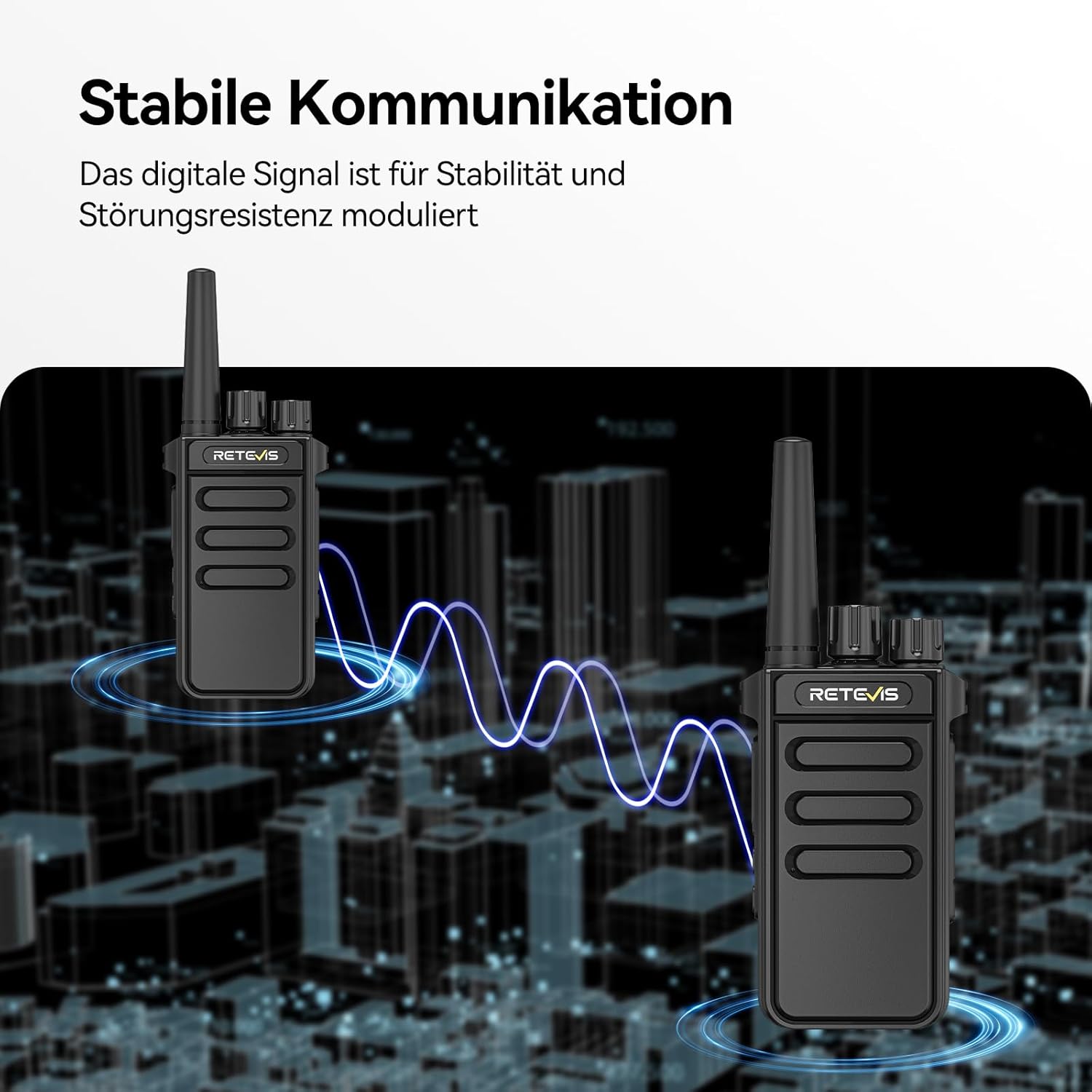 Retevis MateTalk P64 Funkgerät, gebührenfrei mit großer Reichweite, professionelles Digitalradio, kompatibel mit Motorola, Gruppenruf, Sicherheit, Walkie Talkie für Hotels und Immobilien (1 Stück) – Bild 3