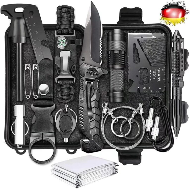 Überlebensset, 54-in-1-Erste-Hilfe-Set, für Auto, Outdoor, Zuhause, Stromausfall, Notfallausrüstung, für Männer, Väter